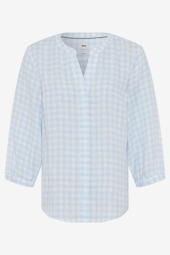 BRAX - Velia - Blouse de lin à carreaux