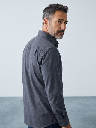 Emanuel Berg - Byron - Chemise manches longues unie Albini 4Flex - Modern Fit - Charcoal