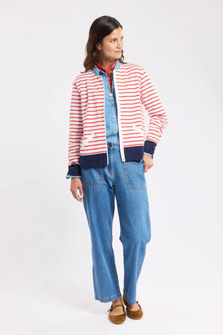 Armor-Lux - Cardigan rayé zippé de coton épais
