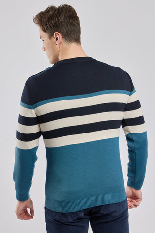 Armor-Lux - Pull Marin Bloc Color pour Homme