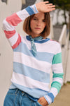 Armor-Lux - Pull marin de coton à rayures COLOR BLOCK
