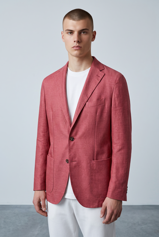 Emanuel Berg - William - Veston de laine et cachemire D-Constructed - Dark Red