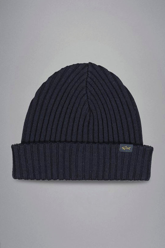 Paul & Shark - Tuque de tricot laine avec badge requin