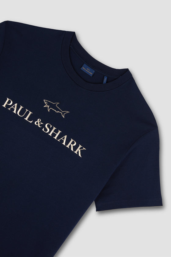 Paul & Shark - T-shirt manches courtes logo métallique