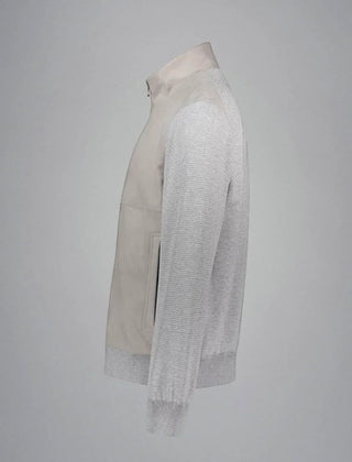 Paul & Shark - Cardigan de coton et soie avec devant Aqualeather®