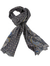 Hemley - Foulard de soie réversible paisley et motifs