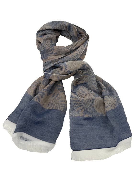 Hemley - Foulard motif feuillage de coton et polyester