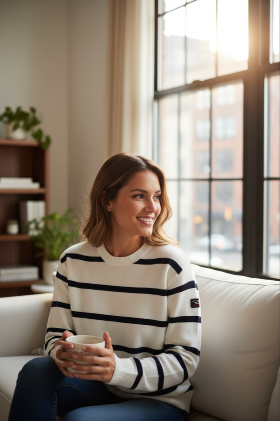 Paul & Shark Ladies - Chandail rayé de laine Bretagne