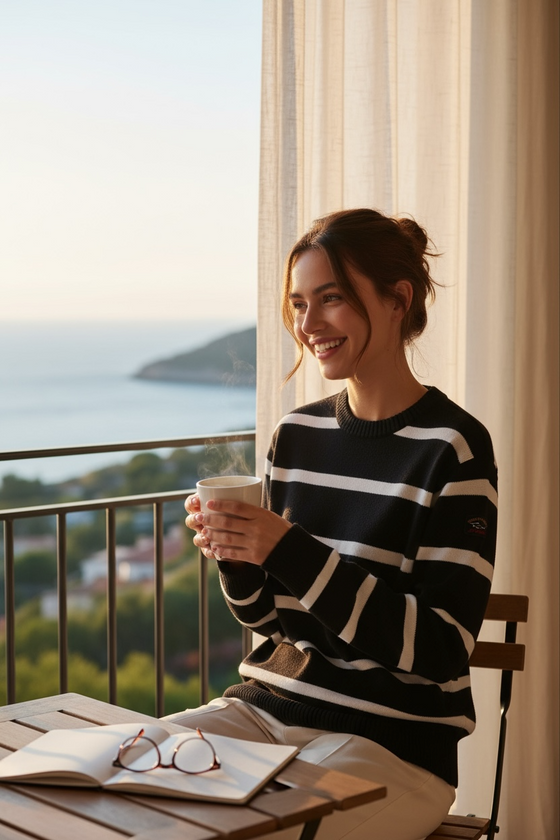 Paul & Shark Ladies - Chandail rayé de laine Bretagne