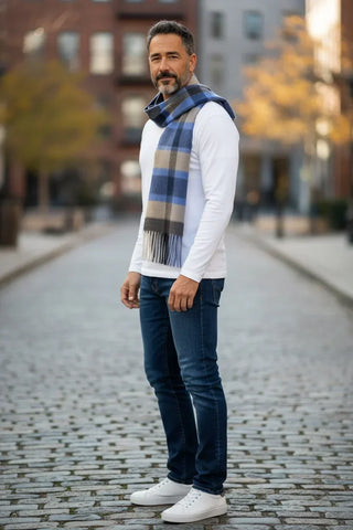 Hemley - Foulard à carreaux de cachemire