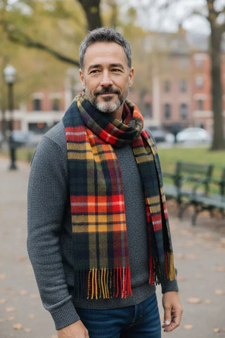 Hemley - Foulard à carreaux de laine