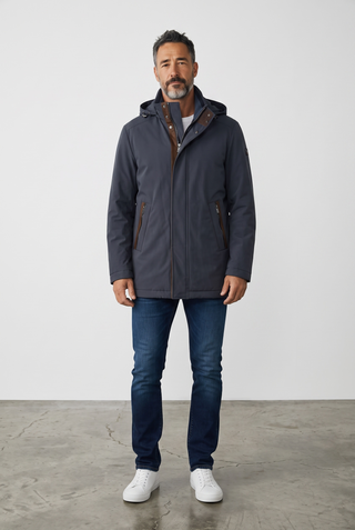 Paul & Shark - Carcoat Typhoon Re-4X4 STRETCH avec détails de suède