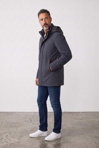 Paul & Shark - Carcoat Typhoon Re-4X4 STRETCH avec détails de suède
