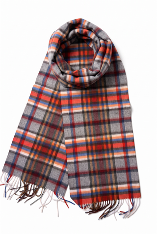 Hemley - Foulard à carreaux de laine et cachemire