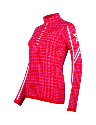 NEWLAND - Norkette Lady T-Neck à Motifs Pied-de-poule
