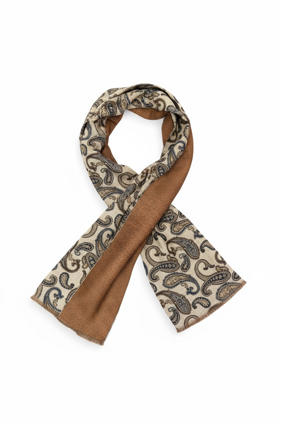 Hemley - Foulard paisley de laine réversible