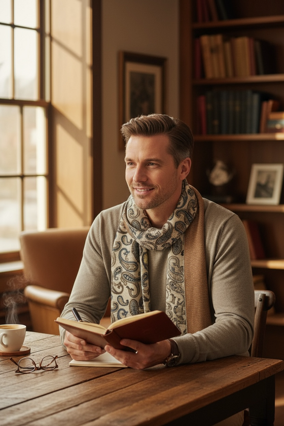 Hemley - Foulard paisley de laine réversible