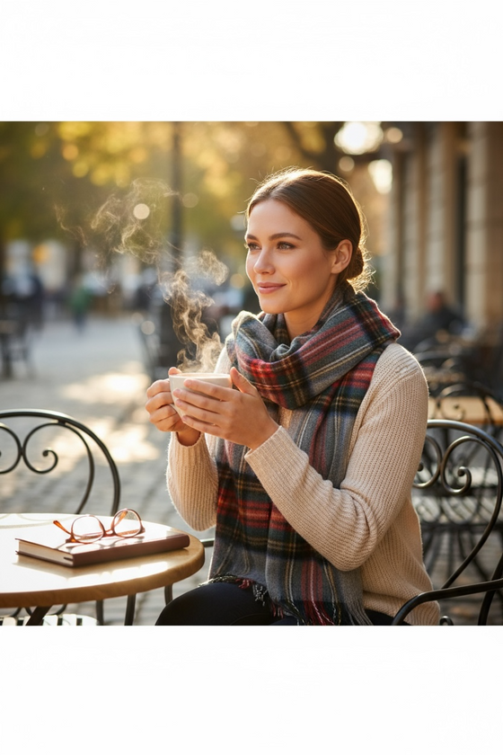 Hemley - Foulard à carreaux tartan de laine