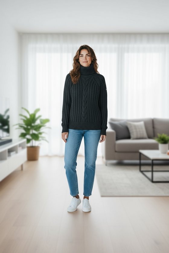 NEWLAND - Edvige Lady Cable Turtle Neck Sweater