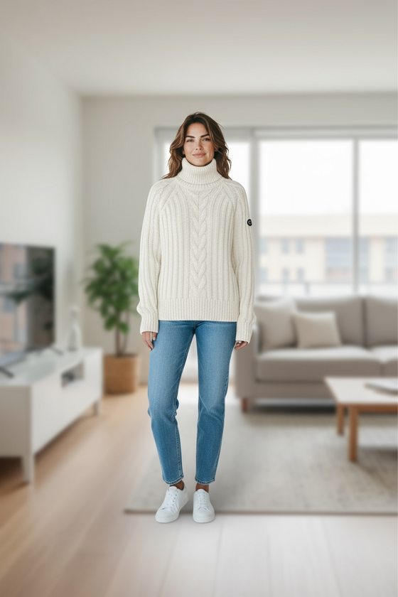 NEWLAND - Edvige Lady Cable Turtle Neck Sweater