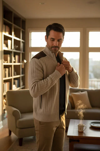 Paul & Shark - Cardigan zip de laine et cachemire