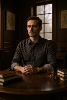  Emanuel Berg - Chemise manches longues Premium Quality Jersey - Modern Fit - Charcoal