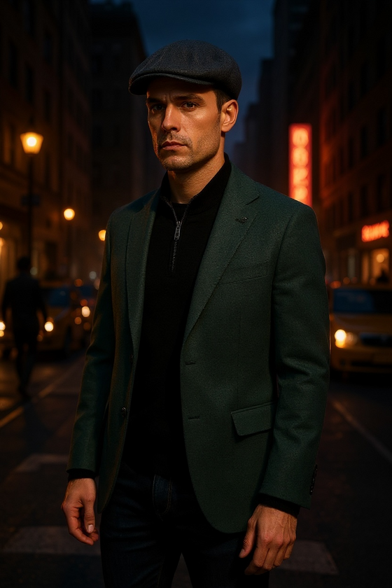 Digel - Earl-ST - Modern Fit - Veston de jersey le laine avec insertion détachable