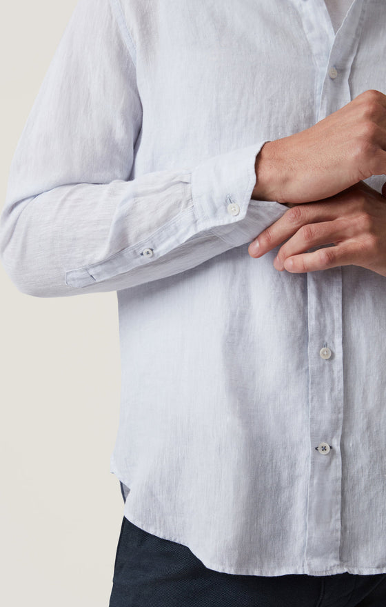 34 Heritage - Linen Chambray Shirt Chalk