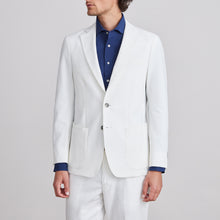  Emanuel Berg - Seersucker 2-Button D-Constructed Shirt Jacket - Blanc