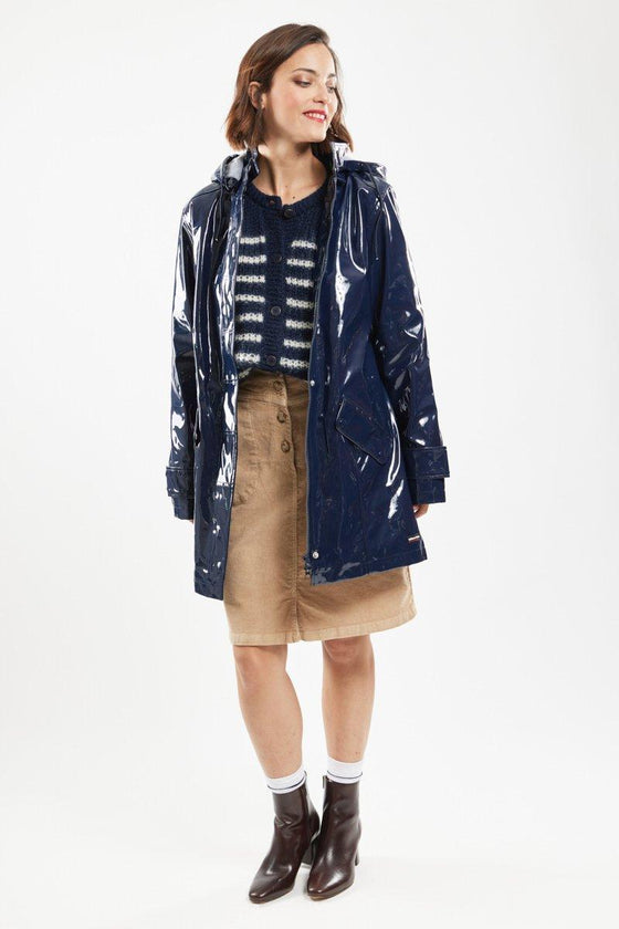 Armor-Lux - Ciré Brillant Doublé Laine Polaire pour Femme - LE CAPITAINE D'A BORD