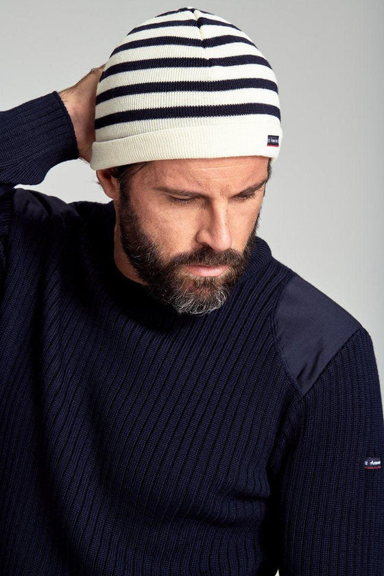 Armor-Lux - Lannion - Bonnet breton de laine rayé - LE CAPITAINE D'A BORD