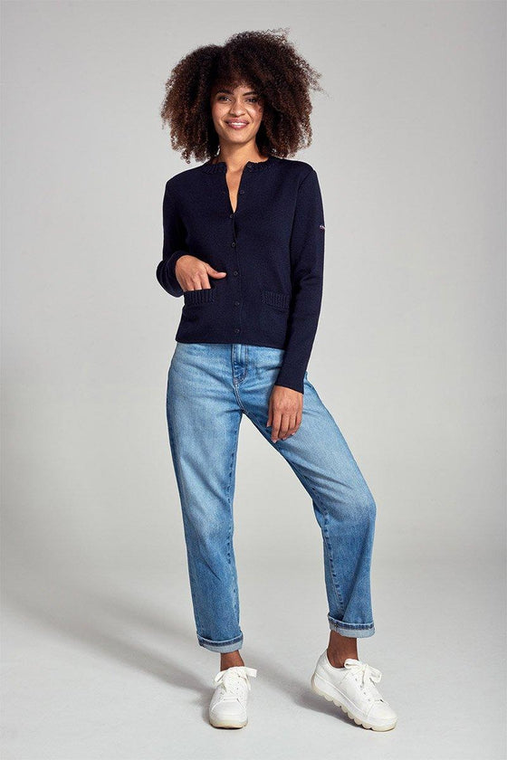 Armor-Lux - Ressac - Cardigan col rond de laine - LE CAPITAINE D'A BORD