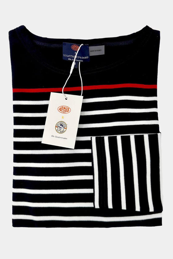 Armor-Lux - Marinière homme Le Capitaine D'a Bord - Édition Limitée 40e Anniversaire - LE CAPITAINE D'A BORD