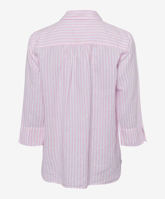 BRAX - Vicki - Blouse rayée de lin et coton - LE CAPITAINE D'A BORD