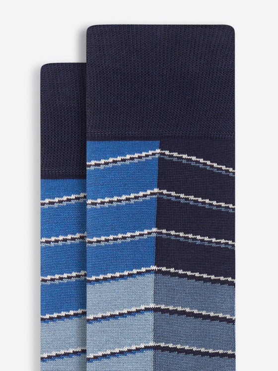 Bugatchi - Bas de coton mercerisé rayés - LE CAPITAINE D'A BORD