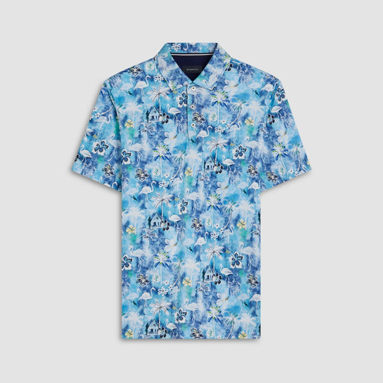 Bugatchi - Hendrix - Polo manches courtes floral coton mercerisé - LE CAPITAINE D'A BORD