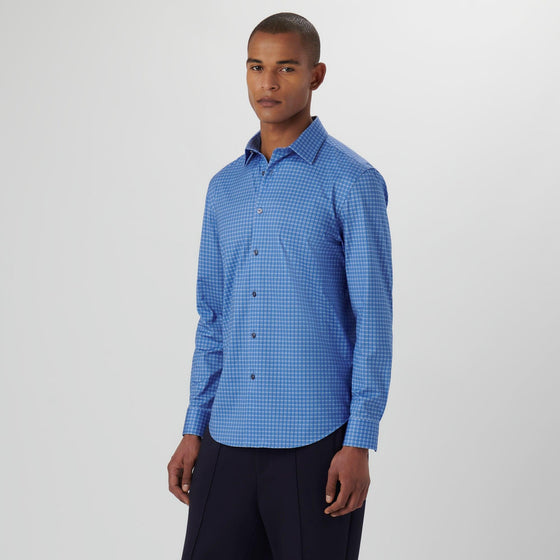 Bugatchi - James - Chemise manches longues carreaux OoohCotton® - LE CAPITAINE D'A BORD
