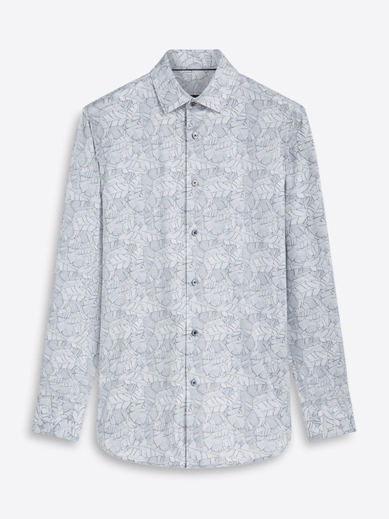 Bugatchi - James - Chemise manches longues feuillages OoohCotton® - LE CAPITAINE D'A BORD