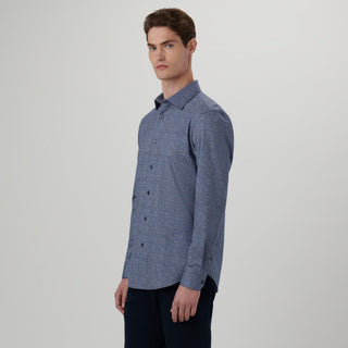 Bugatchi - James - Chemise manches longues flocons OoohCotton® - LE CAPITAINE D'A BORD