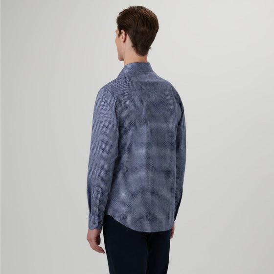 Bugatchi - James - Chemise manches longues flocons OoohCotton® - LE CAPITAINE D'A BORD