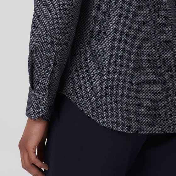 Bugatchi - James - Chemise manches longues lozanges OoohCotton® - LE CAPITAINE D'A BORD