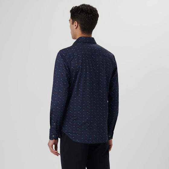 Bugatchi - James - Chemise manches longues voitures OoohCotton® - LE CAPITAINE D'A BORD