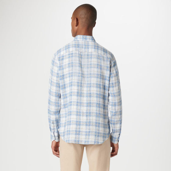 Bugatchi - Julian - Chemise de lin manches longues à carreaux - LE CAPITAINE D'A BORD