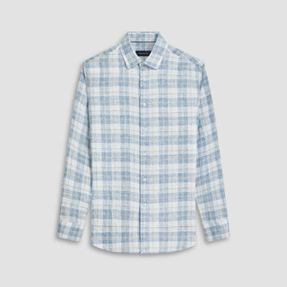 Bugatchi - Julian - Chemise de lin manches longues à carreaux - LE CAPITAINE D'A BORD