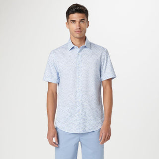 Bugatchi - Miles - Chemise imprimé automobiles manches courtes OOOHCOTTON© - LE CAPITAINE D'A BORD
