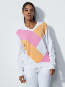  Daily Sports - Orange V-neck Pullover - LE CAPITAINE D'A BORD