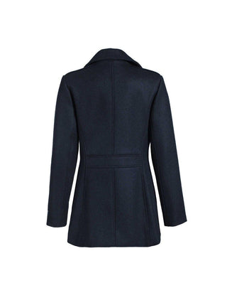 Dalmard Marine - Detroit Cachemire - Caban pour femme à boutons dorés - Marine - LE CAPITAINE D'A BORD