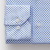 Emanuel Berg - Byron - Chemise manches longues à motifs Albini 4Flex - Modern Fit - Bleu/Blanc - LE CAPITAINE D'A BORD