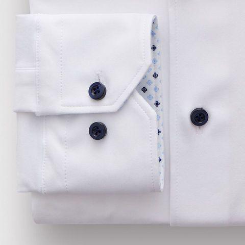 Emanuel Berg - Byron - Chemise manches longues unie Albini 4Flex - Modern Fit - Blanc - LE CAPITAINE D'A BORD