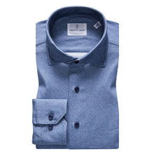  Emanuel Berg - Byron - Chemise manches longues unie Albini 4Flex - Modern Fit - Bleu - LE CAPITAINE D'A BORD